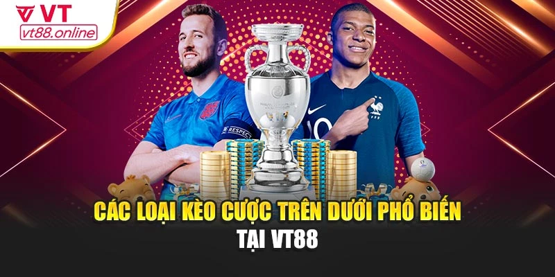 Các loại kèo cược trên dưới phổ biến tại VT88