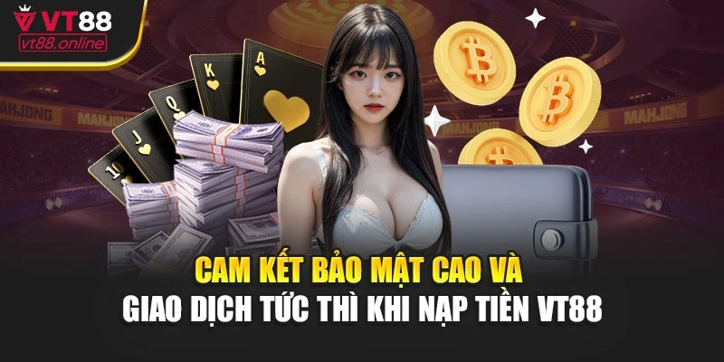 Cam kết bảo mật cao và giao dịch tức thì khi nạp tiền VT88