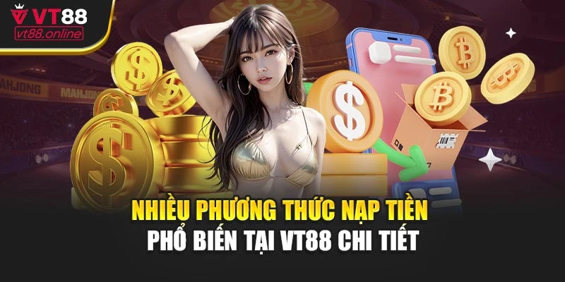 Nhiều phương thức nạp tiền phổ biến tại VT88 chi tiết